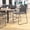 Gray, variant on Emma + Oliver Heavy Duty 660 lb. Capacity Navy Ergonomic Polypropylene Stack Chair with Perforated Back and Steel Sled Base
