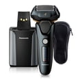 thumbnail image 1 of Afeitadora eléctrica Panasonic para hombre, ARC5 con limpieza automática premium y estación de carga, afeitadora en seco y húmedo, inalámbrica, con recortador desplegable ES-LV97-K, negra (renovada), 1 of 5