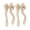 🍒 Beige_Hot#572, variant on Christmas Ribbon Wreath Bows for Front Door and Tree Decor, Sturdy Polyester, Indoor Outdoor Holiday Decoration, Assorted Colors, 2-Pack