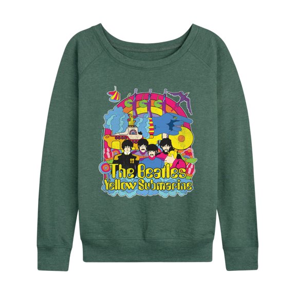 The Beatles - Vintage Yellow Submarine - Women's French Terry Long Sleeve Pullover