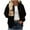 *1-Black, variant on Women's Quilted Zip-Up Bomber Jackets,Ladies Lightweight Jacquard Coat,Fall Winter Collared Cropped Blazers For Women,Orange,Size M