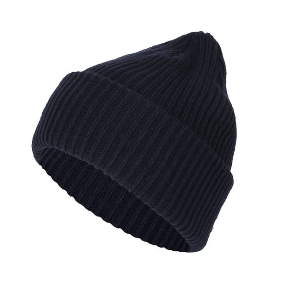 WITHMOONS Ribbed Knit Beanie Winter Hat Slouchy Watch Cap GZ50019 (Navy)