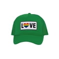 thumbnail image 1 of Gravity Threads LGBTQ+ Love Rainbow Heart Patch Trucker Hat - Kelly Green, 1 of 1
