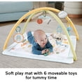 thumbnail image 4 of Fisher-Price Simply Senses Newborn Gym Baby Activity Mat with 6 Sensory Toys, 4 of 7