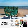 thumbnail image 4 of Kdxio Green Gold Glitter for Beach Bag for Women Large Beach Tote Bag Waterproof Sandproof Swim Bag with Zipper Pockets Beach Vacation Travel, 4 of 6