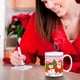 thumbnail image 4 of Fiudx Ofertas relámpago del día Taza navideña con diseño de muñeco de nieve inflable, taza de Papá Noel con prensa, diseño inflado, 15 oz, 11 oz, café, 4 of 5