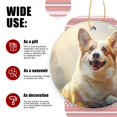 thumbnail image 3 of Happy Corgi Smiling In Front of Castle - Christmas Ornament Xmas Keepsake Ceramic Ornaments Holiday Decorations for Tree Christmas Gift Ideas 2.95in, 3 of 6