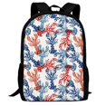thumbnail image 5 of Lafuoo Red Lobster Pattern Large Capacity Backpack, Durable Adjustable Straps Campus, Travel, Work Computer Backpack, Unisex-One Size, 5 of 7