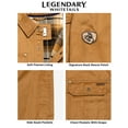 thumbnail image 5 of Legendary Whitetails Men's Journeyman Flannel Lined Shirt Jacket Water Resistant Waxed Cotton, 5 of 8