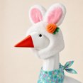 thumbnail image 3 of AZXY Easter Porch Goose Outfit, Plush Fuzzy Bunny Ear Hat with Carrot Decoration Set,Goose Costume for 23 Inch Cement Plastic Lawn Goose Statue, Easter Spring Decor, Outdoor Yard Garden Home Decor, 3 of 7