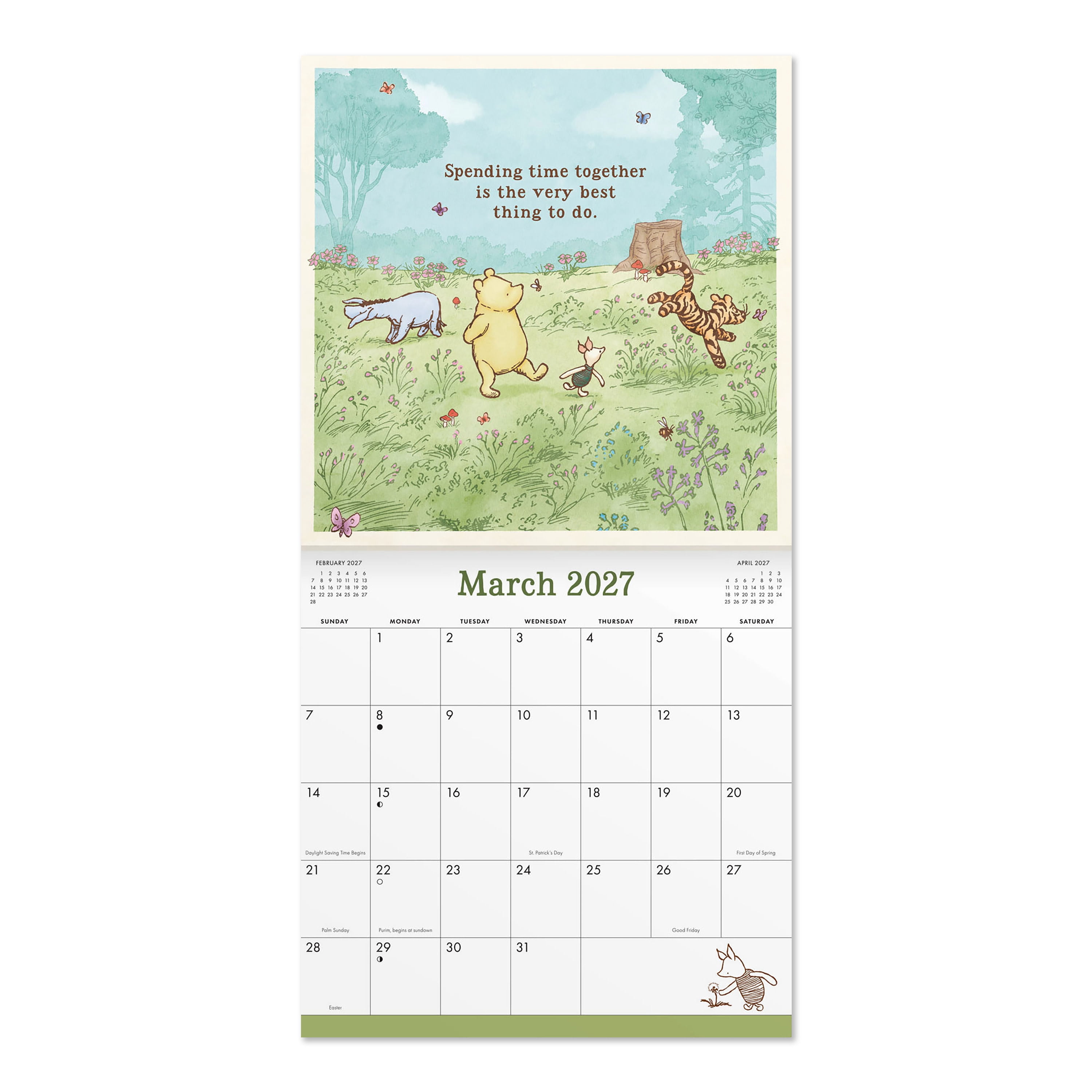 2027 Winnie the Pooh 12x12 January-December Gridded by DaySpring