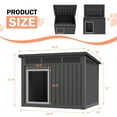 thumbnail image 3 of LHBcraft Waterproof Dog House,Indoor & Outdoor Dog Shelter with Ventilated Design & Removable Roof, PP Dog Kennel for Medium to Large Dogs,Black,42.8" L x 33" W x 31" H, 3 of 9