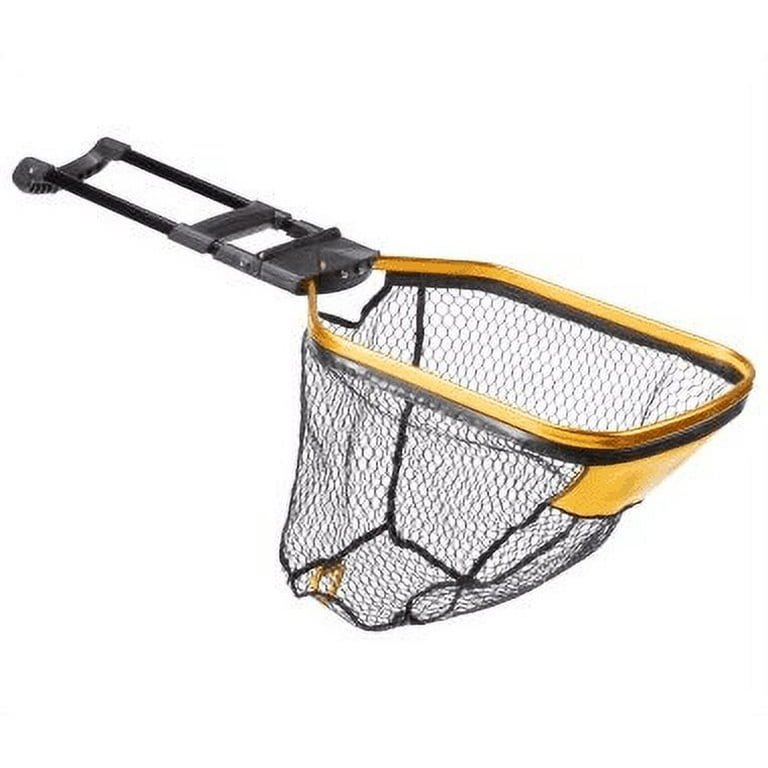 Frabill Kwik-Stow Folding Fishing Net, 16 x 14 Hoop, Black Transparent Mesh  Netting 