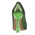 thumbnail image 4 of FSJ Women Graceful Pointed Closed Toe Pumps Chic Transparent Chunky High Heel Slip On Office Formal Wedding Party Dress Shoes Size 15 Green, 4 of 4