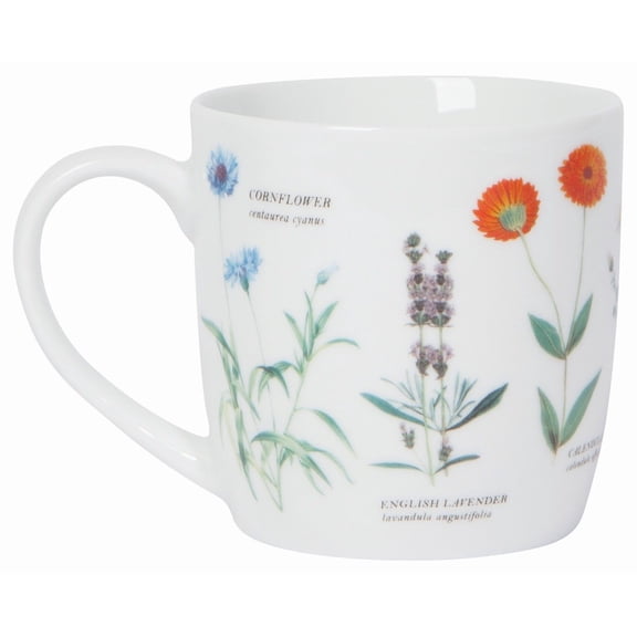 Now Designs 12oz Porcelain Mug | Edible Flowers