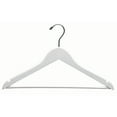 thumbnail image 3 of International Innovations White Wooden Suit Hangers with Bar (Box of 100), 3 of 3