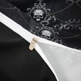 thumbnail image 4 of Homewish Gothic Halloween Skull Duvet Cover Queen,Vintage Damask Pattern Queen Bedding,Black Silver,Black Reversible,3pcs,1 Duvet Cover and 2 Pillowcases, 4 of 6