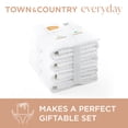 thumbnail image 2 of TOWN & COUNTRY EVERYDAY 6-Piece Textured Windowpane Set, 2-Bath Towels, 2-Hand Towels, 2-Washcloths, 100% Cotton, Plush & Absorbent 550GSM, White, 2 of 8