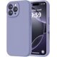 thumbnail image 1 of Funda de Silicona Premium, Forro de Microfibra Suave, para iPhone 16 Pro de 6.3 Pulgadas, Gris Lavanda, 1 of 7