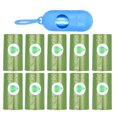 thumbnail image 2 of Bolsa de basura degradable para excrementos de mascotas, dispensador de bolsas de limpieza de basura fragantes, producto para mascotas, 10 rollos, 1 caja (10 rollos + dispensador), 2 of 12