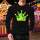thumbnail image 2 of Mens Casual Camisetas, Carnaval Impreso Manga Larga Cuello Redondo Suelto Ajuste Superior, 2 of 5