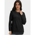 thumbnail image 5 of Women's Long Sleeve Knitted Crew Neck T-shirt, 5 of 6