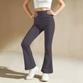 thumbnail image 5 of ZBSOKO Girls Yoga Pants High Waisted Stretch Full Length Flare Leggings Solid Color Pull On Athletic Trousers 3-15Y Workout Fashion Pant, 5 of 6