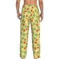 thumbnail image 3 of Uemuo Floral Strawberr Pattern Men's Wide Leg Palazzo Lounge Pants with Pockets Light Weight Loose Comfy Casual Pajama Pants-Large, 3 of 9