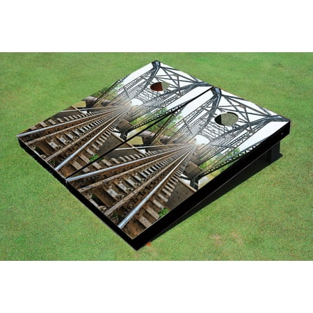Train Bridge Themed Cornhole Boards