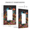 thumbnail image 3 of Haiem Galactic Jungle Dinosaurs Pattern Decorative Wall Plates, 1-Gang 5.0" x3.0", Unbreakable Thermoplastic Faceplate Cover for Decorator Receptacle Outlet & Switch-Style U, 3 of 6