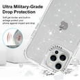 thumbnail image 6 of For Apple iPhone 14 Pro Glitter Bling Clear Hybrid Bumper Shockproof Case Cover, 6 of 13