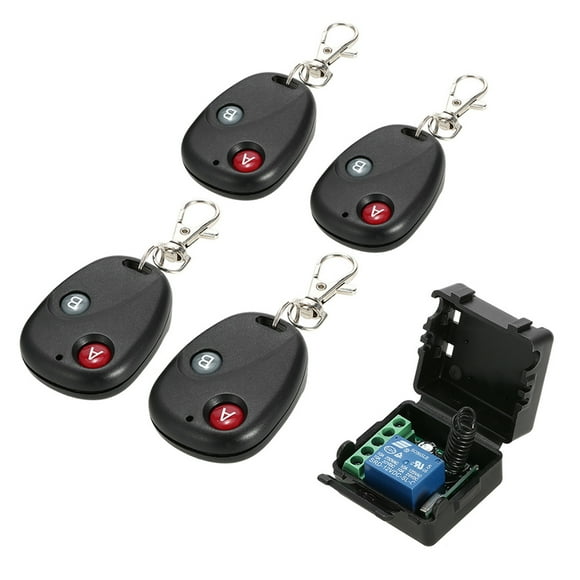 Yeacher Smart Home 433Mhz DC 1CH Wireless Remote Switch Relay Receiver Universal Remote Control Switch Module and RF Remote Controls 1527