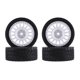 thumbnail image 3 of 66Mm 1/10 RC Car Tires En Road Touring Drift Car Tire Ruedas Para TT01 TT02 TT02B XV01 TA06 PTG-2 ,Blanco, 3 of 5