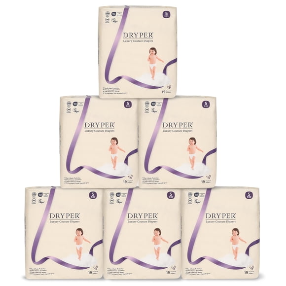 Pañales para Bebé DRYPER Talla 5 Paquete de 114 con Protección Antifugas
