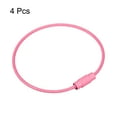 thumbnail image 3 of Uxcell 4Pack Cable Key Rings, 6-inch(155mm) Wire Keychain Twist Loops, Pink, 3 of 6