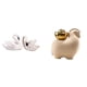 thumbnail image 1 of Esculturas de cisnes de resina, estatuas de animales en miniatura, decoración de mesa, figuras decorativas creativas para el hogar, ideales para dormi, 1 of 8