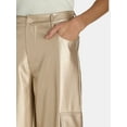 thumbnail image 4 of Madden NYC Women’s Metallic Cargo Flare Pants, 32” Inseam, Sizes XXS-XXL, 4 of 5