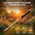 thumbnail image 6 of Jet Nozzle Power Washer for Garden Hose, Pressure Washer Attachment with 3 Spray Tips & Quick Connect, Brass High Pressure Hose Wand for Car Wash, Patio, Driveway, Lawn Cleaning, 6 of 8