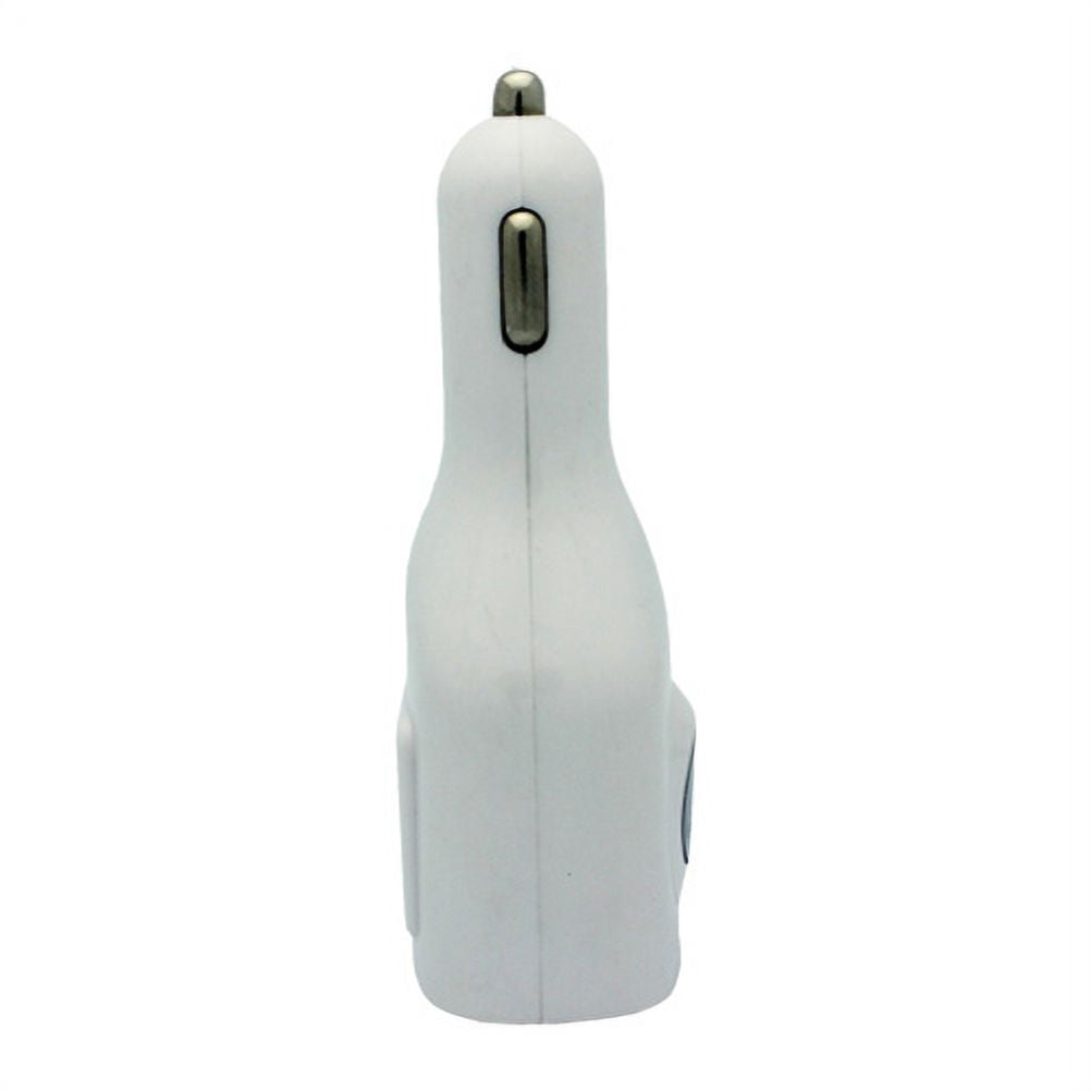 Retractable USB Cable w 2-Port USB Car Home Charger R8Q for Alcatel Pop Mega, Jitterbug Smart 2, Icon 2, Avalon V, Idol Mini, Astro, PIXI CHARM, A30 Plus, Go Flip, Cingular Flip 2, REVVL 2, 3