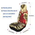 thumbnail image 4 of Honeii Mythical Red Stag Illustration Print Car Seat Covers 2 Pieces, Full Set Universal Seat Covers for Cars, Waterproof Auto Seat Protectors, 4 of 7