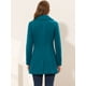 thumbnail image 4 of Abrigo De Botones Con Cuello Chal Con Muescas Para Mujer Abrigo De Invierno Largo De Un Solo Pecho Con Bolsillos Lago Azul S, 4 of 5