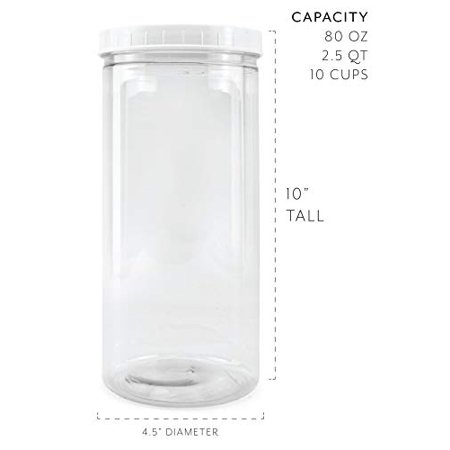 clear plastic canisters with lids