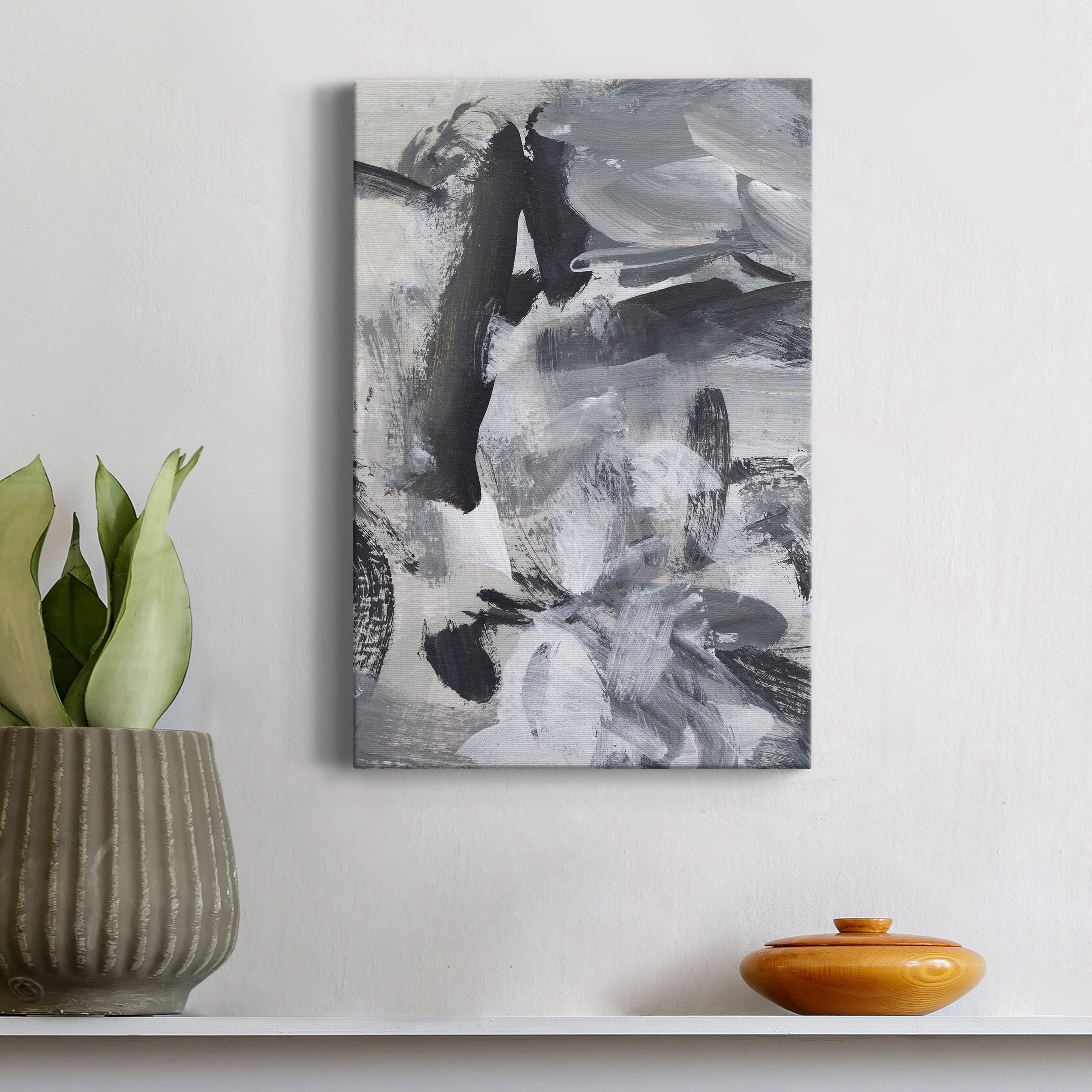 Black & White Mix III Premium Gallery Wrapped Canvas - Ready to Hang