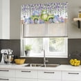 thumbnail image 4 of Blue Purple Floral Curtain Valances for Windows, Kitchen Valance Window Treatments Panel 2 Pack, Spring Country Hydrangea Flower Truck Rod Pocket Short Curtains for Bathroom Bedroom 60 x 18 Inch, 4 of 8