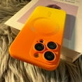 thumbnail image 2 of Magnetic Case for iPhone 13 Pro Max 6.7 inch, Luxury Gradient Neon Color Case Compatible with MagSafe Charger Cover with Camera Lens Protector Pretty Case for Women and Girl - Orange Yellow, 2 of 15