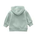thumbnail image 5 of Child Winter Jacket Girl Dqueduo Boys And Girls Button Down Hooded Fleece Long Sleeve Pocket Casual Coat Jacket Green 5-6 Years, 5 of 10