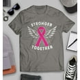 thumbnail image 3 of S4E Men's Stronger Together Breast Cancer T-Shirt Small Charcoal, 3 of 4