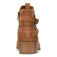 thumbnail image 3 of SUN STONE Womens Brown Buckle Accent Saandis Almond Toe Stacked Heel Zip-Up Booties 9.5 M, 3 of 4