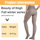 thumbnail image 2 of Medias de lana para mujer de 220 g, medias falsas translúcidas, medias de lana gruesas transparentes y cálidas de cintura alta para invierno, 2 of 6