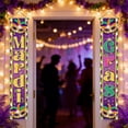 thumbnail image 4 of Mardi Gras Decorations Set Mardi Gras Porch Sign Welcome Banner Hanging Decoration for Indoor/Outdoor Front Door Home Carnival Masquerade Party Supplies Decor, 4 of 6